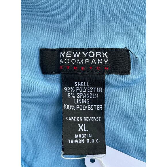 NEW YORK & COMPANY, SIZE XL, SLEEVELESS TOP, STRETCH, BLUE - Picture 3 of 3